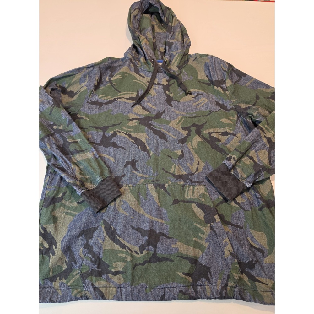 Rare G-Star RAW STOR Anorak Overshirt Camouflage Hoodie Pullover Jacket Men's XL